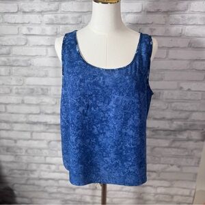 Blue Floral Women's Tank Top